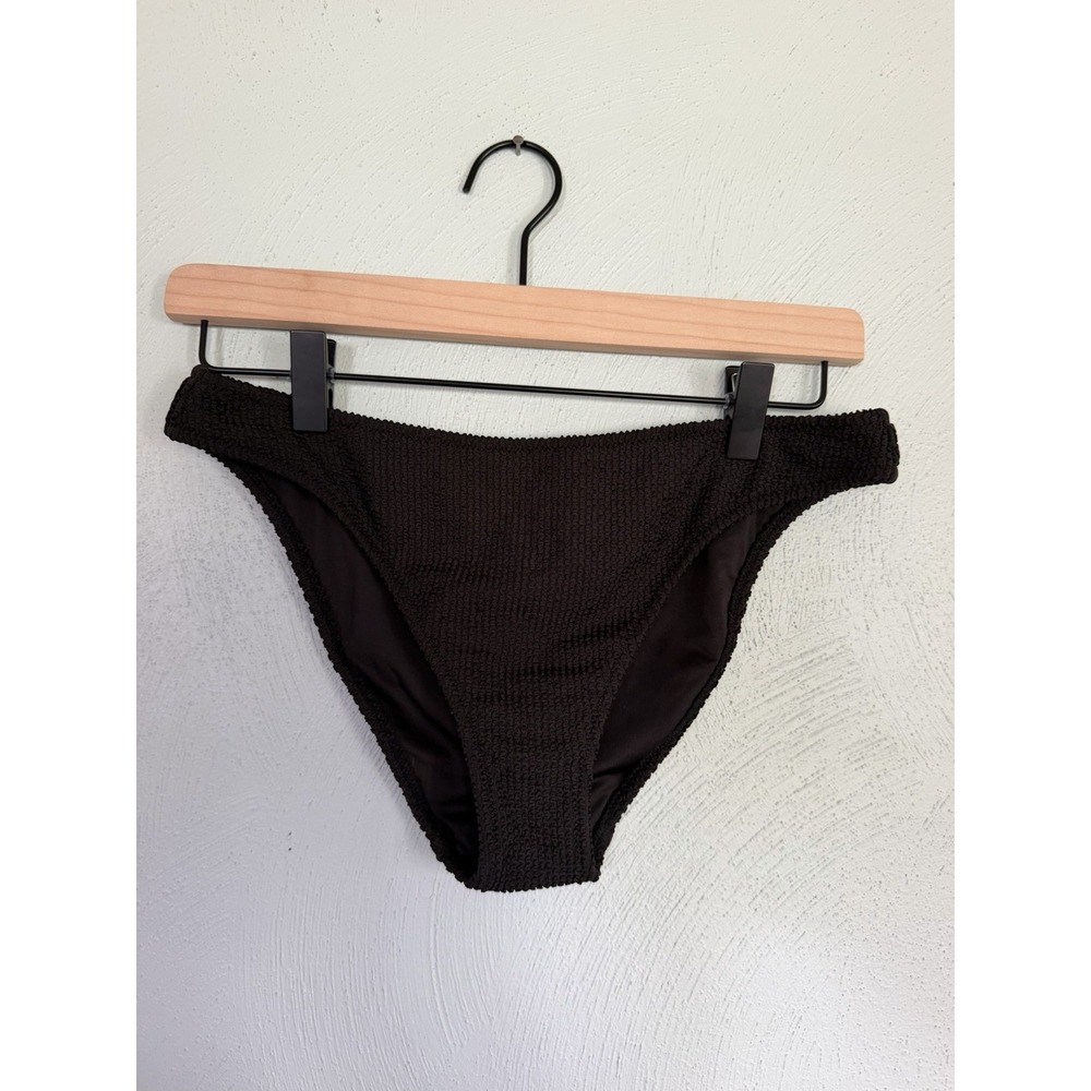 Show Me Your Mumu Black Crinkle Textured Bikini Bottom Bohemian MMR2-170 BK16 M